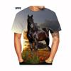 New Fashion Horse 3D Printied Mens and Women T Shirts Animal Horse Printied Casual Loose Short Sleeve Size XS-5XL