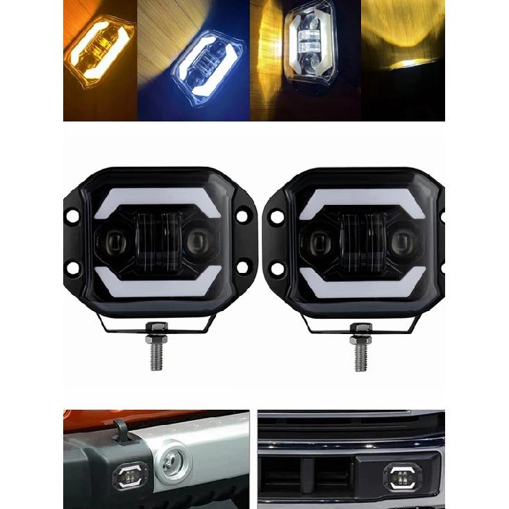 5" Flush Mount LED Light Pods Fog Light Working Lamps Bars 12V 24V Super Bright for Jeep Truck Offroad 4x4 SUV ATV UTV