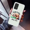 Animal Cute Cartoon Sloth Coffee Phone Case For Samsung Galaxy A12 A52S A42 A32 A22 A51 A50 Note 20 Ultra 10 S10 Plus A71 A70 A3