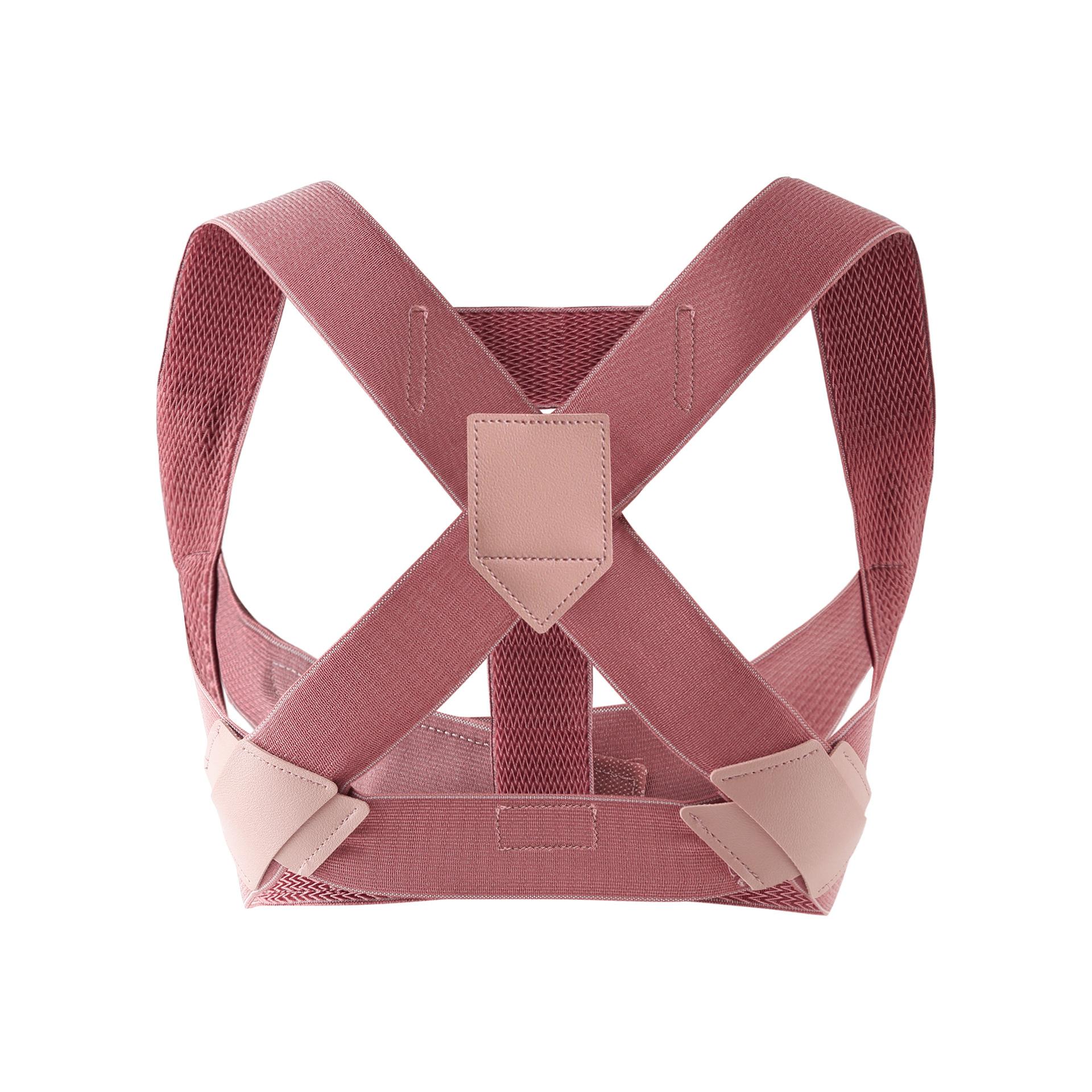 

Регулируемый эластичный пояс для поддержки спины, Корректор осанки для мужчин и женщин, корсет для коррекции фигуры, невидимый корректор для коррекции фигуры M (weight 45-60KG) розовый