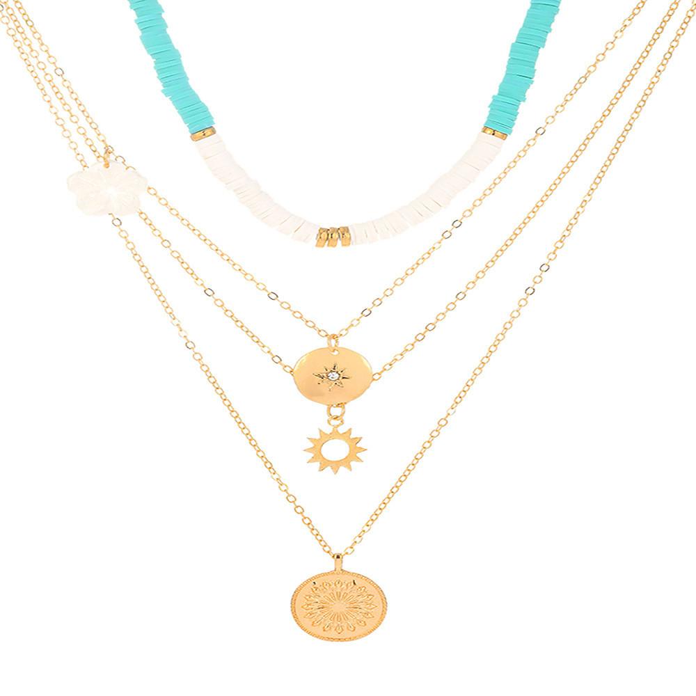 Elegant Versatile Floral Necklace For Women Stylish Layered Sunflower Design