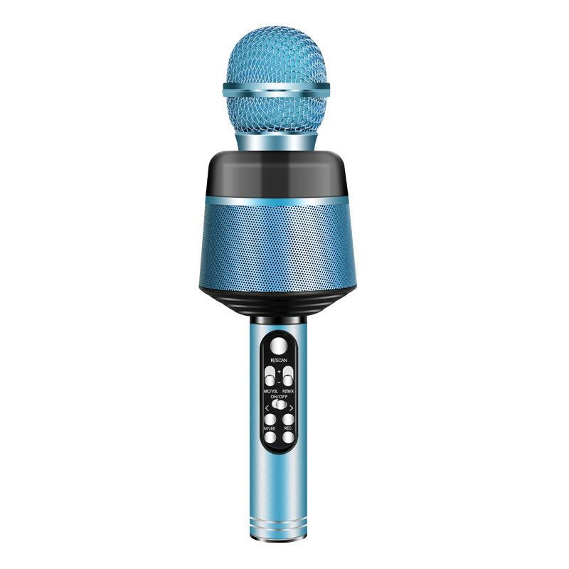 Professional Wireless Bluetooth Karaoke Microphone Colorful Lighting Singing Recorder Music Player For Ktv Birthday Party