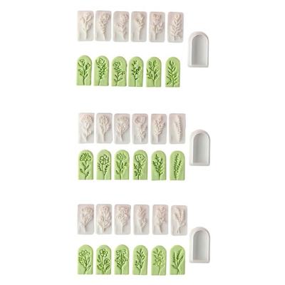 7pcs Polymer Clay Floral Earring Maker Fashion Handmade Ear Accessory Mold Jewelry Making Supplies Home Crafting Kits