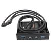 Floppy Drive Front Panel USB 3.0 Front Panel Hub 3.5 Inch 19 Pin to USB3.0 HD Sound Interface Panel for Computer Cases