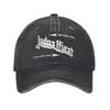 Judas Priest British Steel Asfaltová Baseballová Čepice Vintage Opotřebovaný Denim Hudební Kapela Snapback Unisex Dámská Venkovní Nastavitelné Čepice