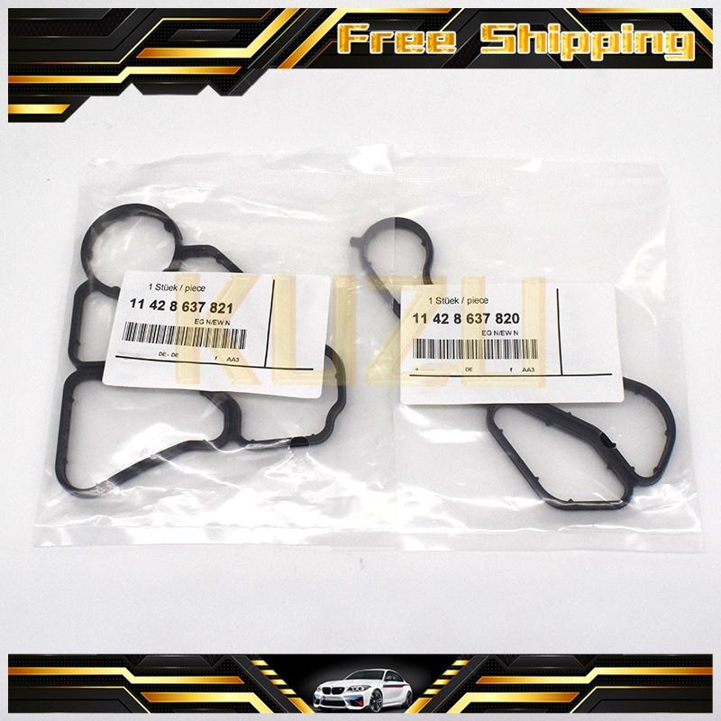 Engine Oil Filter Housing Seal Gaskets 11428637821 11428637820 For BMW E60 E82 E83 E84 E90 E92 E93