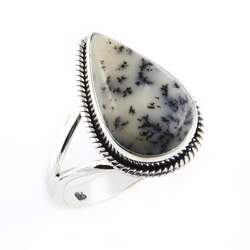 Pierre Précieuse Opale Dendritique Naturelle Fait Main Argent Sterling 925 Cadeau Bague S.9 A5T79