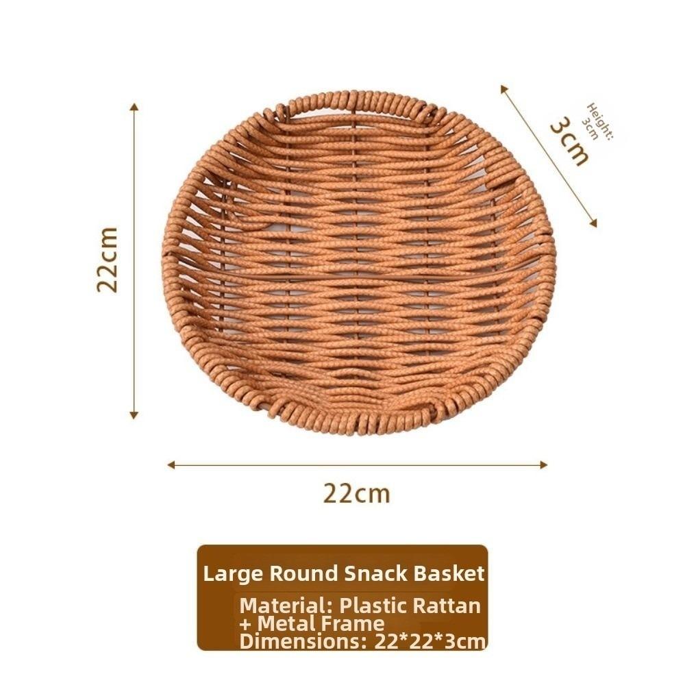 Retro Gewebte Imitation Rattan Obstschale Hochzeitsbonbon Blumenaufbewahrung