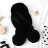 Women Fashion Autumn and Winter Newest Warm Scarf Fur Rabbit Plush Thick Scarf Solid Color Fur Ball Clothes Accessories New