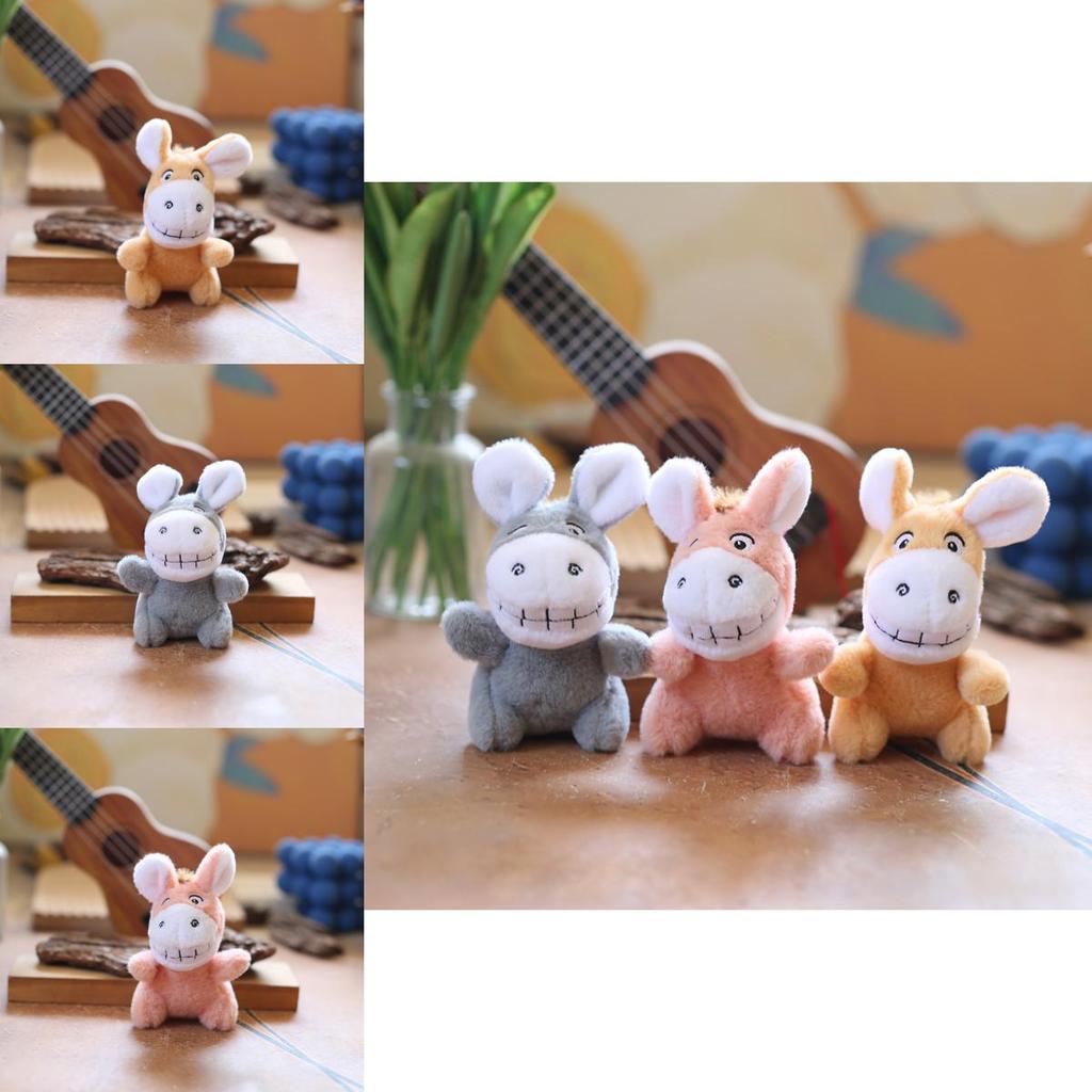 Plush Donkey Keychain Stuffed Animal Toy With Pp Cotton Fill Ultra Soft Backpack Charm For Girls Accessories