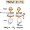 New Arrival Irregular Simulate Baroque Pearl Clip on Earrings for Women Mom Hyperbole Non Pierced Dangle Earrings Jewelry Gifts