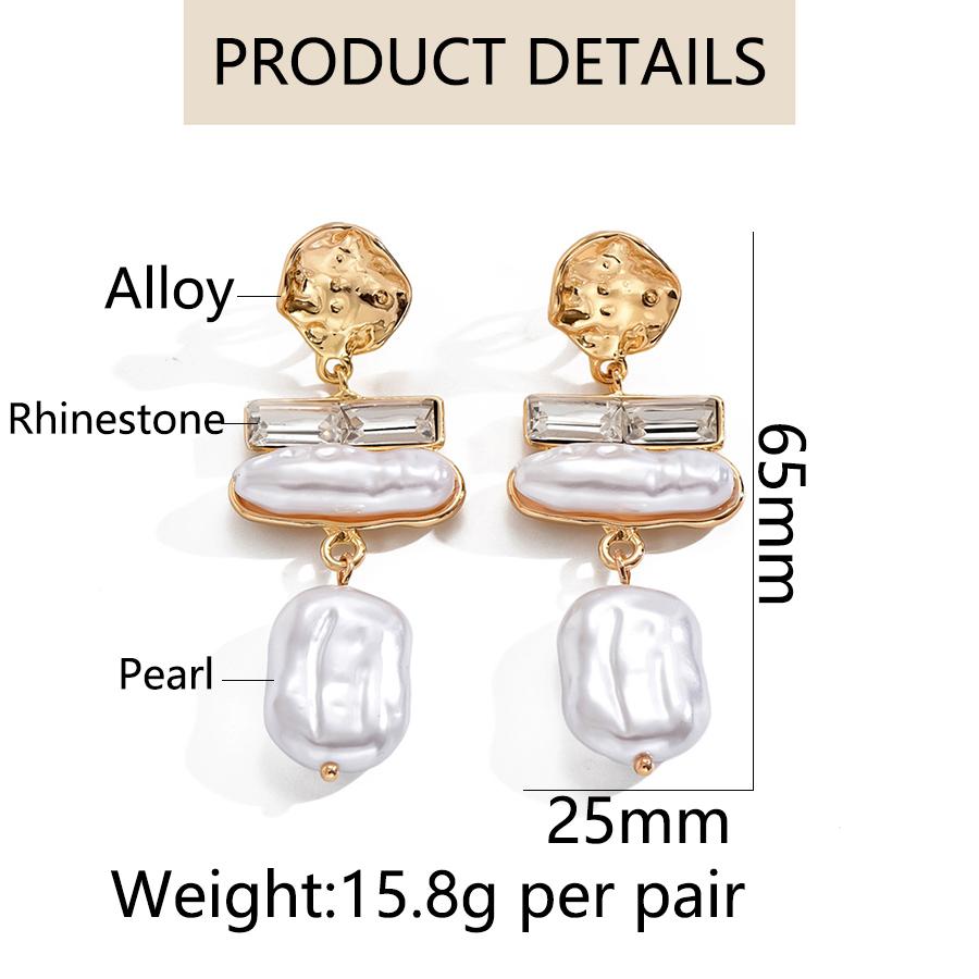 New Arrival Irregular Simulate Baroque Pearl Clip on Earrings for Women Mom Hyperbole Non Pierced Dangle Earrings Jewelry Gifts
