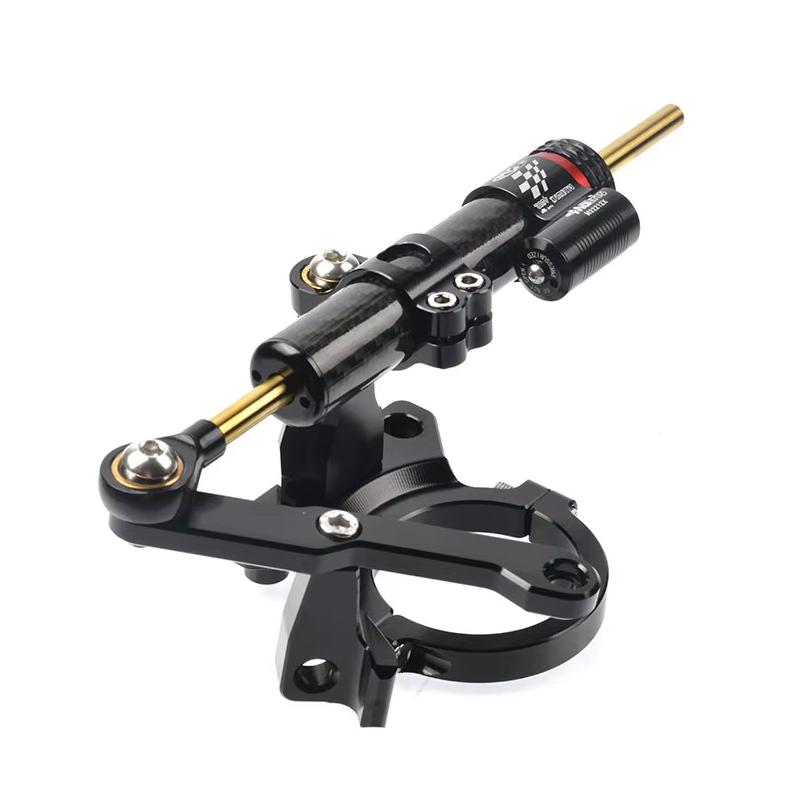 For QJMOTOR RRQ600 Motorcycle Aluminum Steer Damper Mounting Bracket Kit RRQ600 2021 2022 Fiber Carbon Accessories