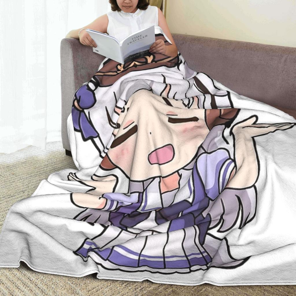 Gold Ship Meme Chibi From Uma Musume Pretty Derby Blanket Throw Blankets for Couch 50x60 Inches Multi-size Throws And Blankets