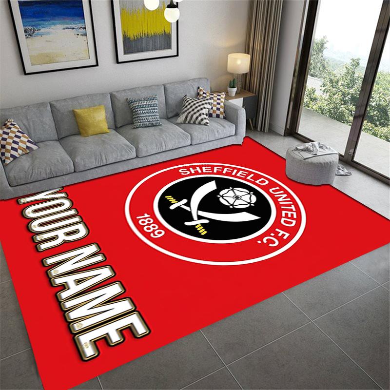 Custom Name Sheffield United FC Carpet Rug for Living Room Bedroom Home Sofa Decoration,Kids play Non-slip Floor Mat