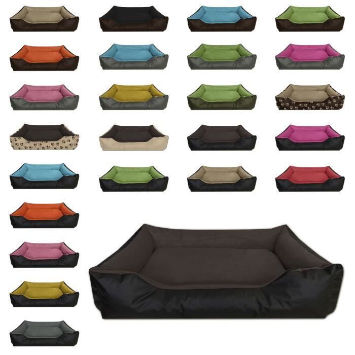 Lit pour chien - beddog - lupi - xxl 120x85cm - noir/bru - imperméable et facile à nettoyer