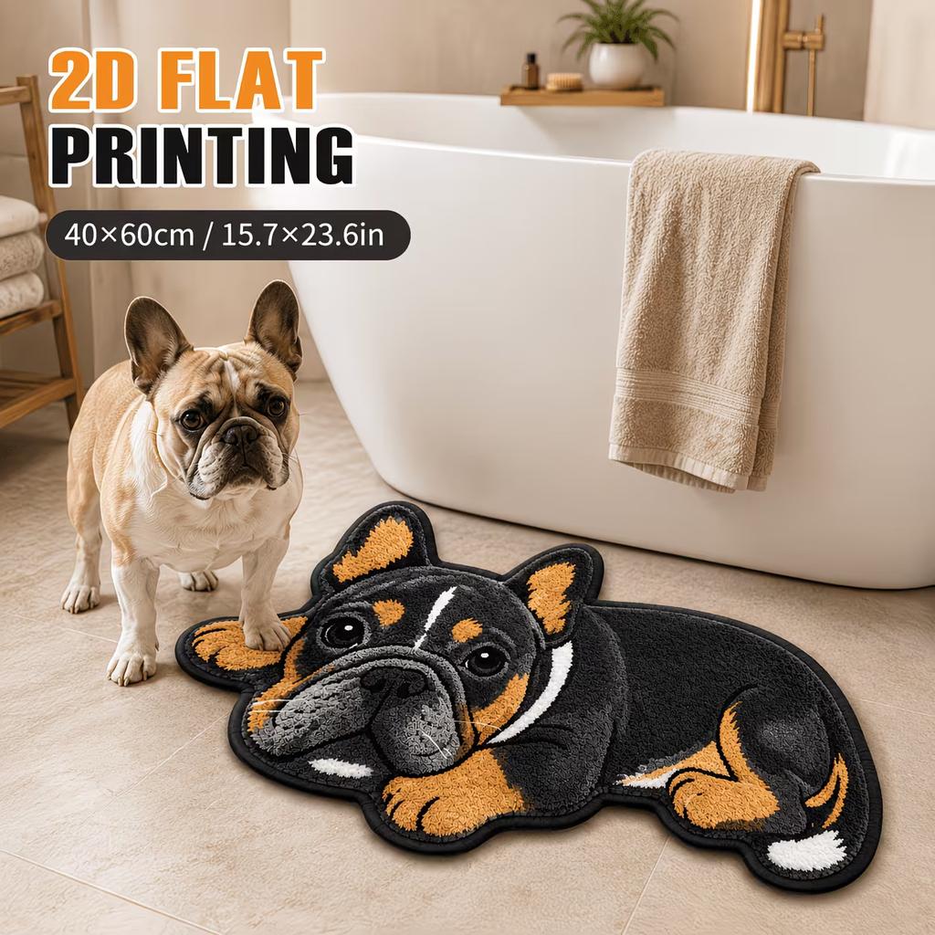 3D Animals Floor Mat, Home Bathroom Floor Mat, Quick-Drying Water Absorbing Foot Mat, Easy-to-Clean Bath Mat