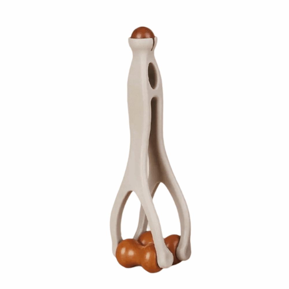 Hardwood Roller Finger Massager Dual-sided Acupressure Tool Portable Hand Massager  Hand бежевый