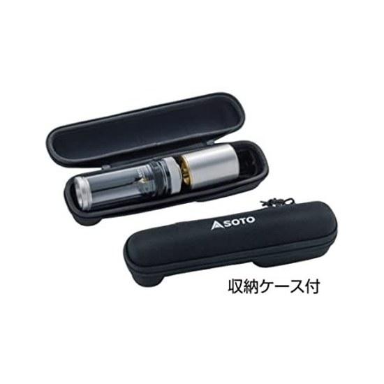 SOTO Japan-made candle-style gas lantern refill tank storage case included. Compatible various fuels (OD can CB lighter gas). Compact outdoor disaster