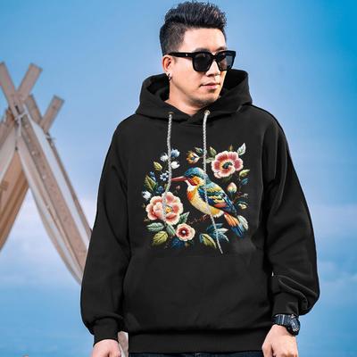 2025 Herbst/Winter Kapuzen-Fleece-gefüttert XL Herren Casual Übergröße Sweatshirt