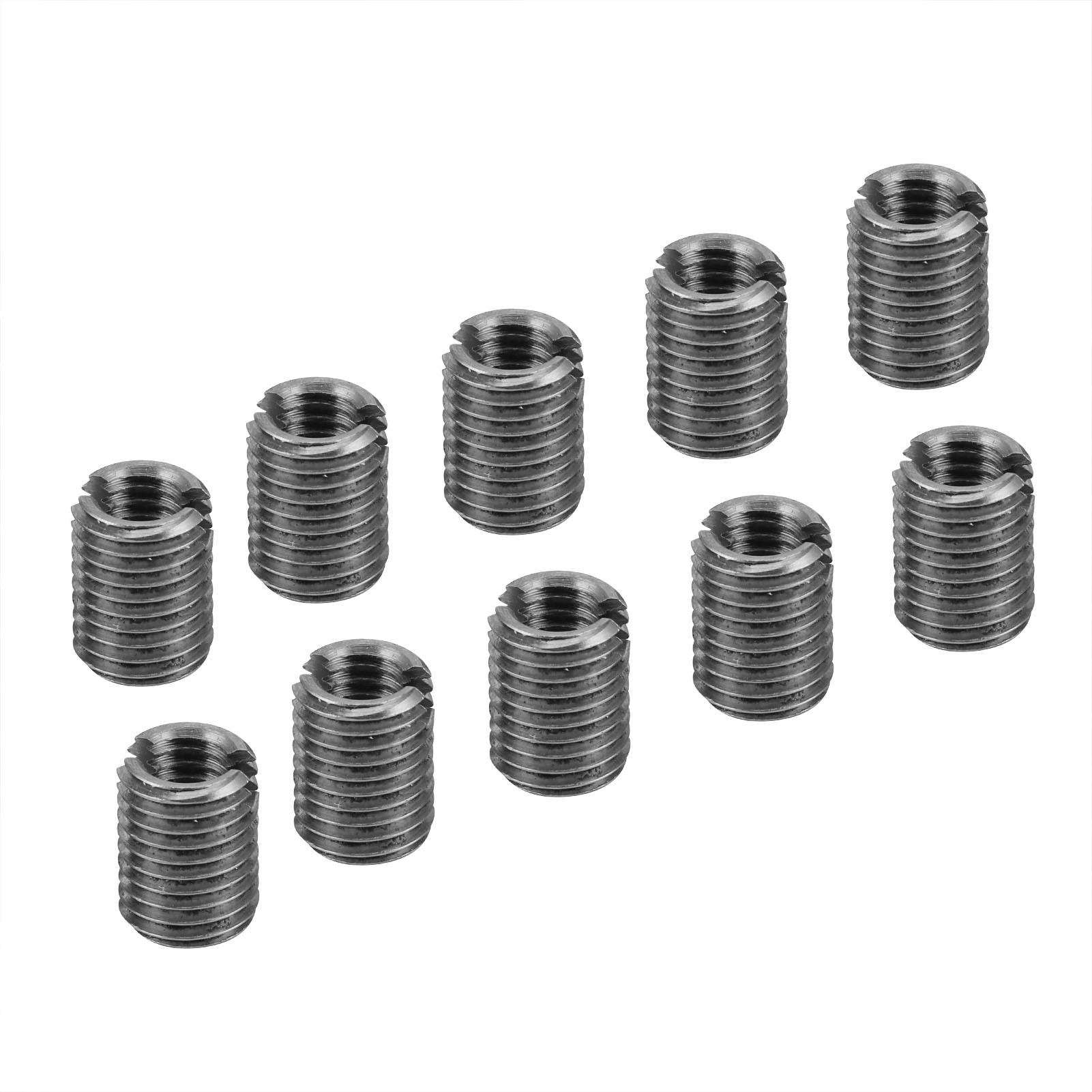 

10 шт. вставная гайка с мелким шагом для ремонта наружной резьбы, набор из нержавеющей стали для прорезки небольших пазов
