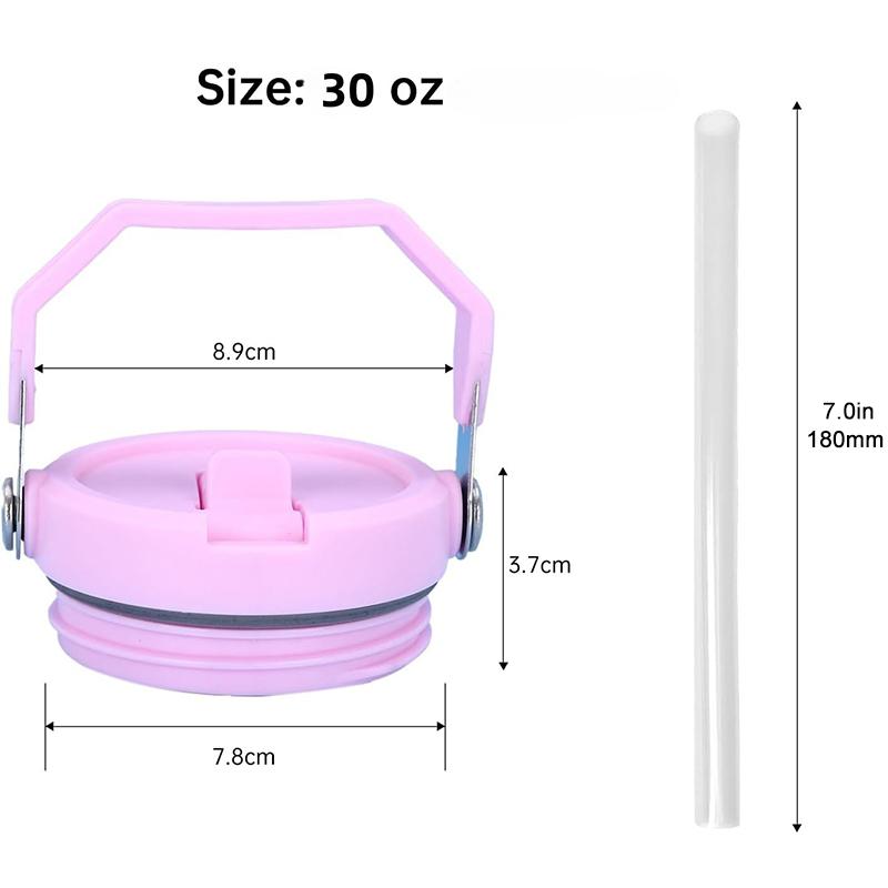 Para Taza Stanley IceFlow de 20/30oz Tapa a Prueba de Derrames Reemplazable Protección Ambiental Accesorios Creativos para Taza con Pajita en Espiral