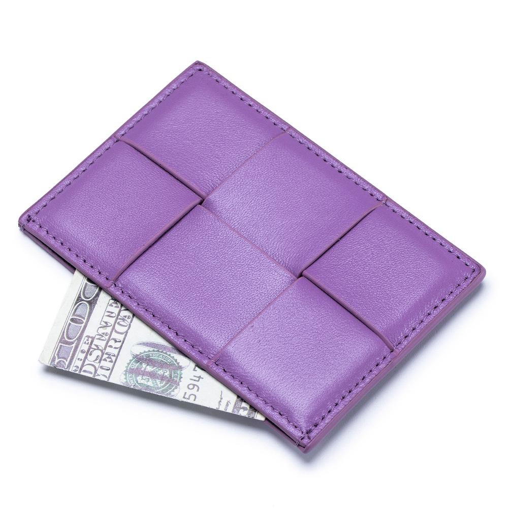 2025 neue ultradünne Kartentasche, Damen Visitenkartenetui, gewebtes Schafsleder, kleiner und zarter tragbarer Kartenhalter, Geldscheinklammer.