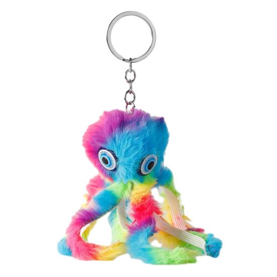

Keychain Pendant Plush Octopus Shape Charm Keychain Decoration Wallet Car Bag Soft Stuffed Animal Pendant Backpack Accessory A
