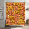 Halloween Shower Curtain Decoration Printed Waterproof Fabric with Jack-o'-Lanterns Pattern for Fall Home Decor In Bathrooms Ora