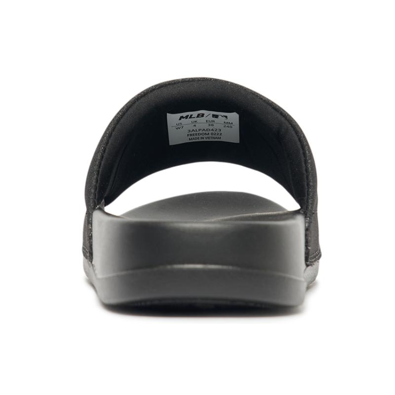 MLB Slipper Slide Slippers Unisex Black White Sneakers 3ALPAD423-50BKS