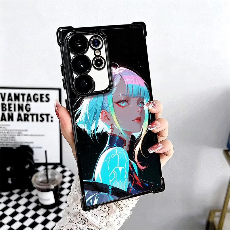 E-Edgerunners Anime Lucy Weiche Handyhülle Für Samsung Galaxy S26 Ultra S25 Edge S24 FE S23 Plus S22 S21 + S20 Galvanisiert Anti-Fall F