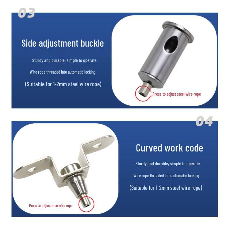 Adjustable Steel Wire Rope Hanger for Lamps, Paintings, and Exhibitions