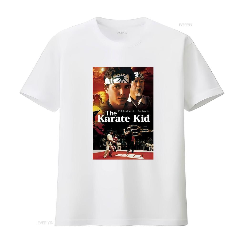 The Karate Kid Movie Classic Film 80s 90s Poster T Shirt Kobra Kai Design Vintage Washed Top For Everyday Wear Slightly Fashion