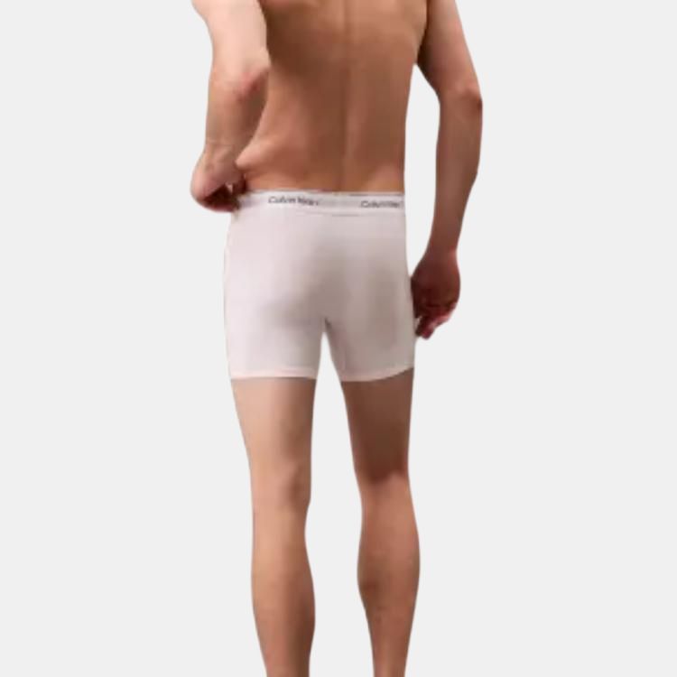 Calvin Klein Comfortable Breathable Mid-Rise Boxer Briefs European Version Men Underwear White 000NB3964A-100