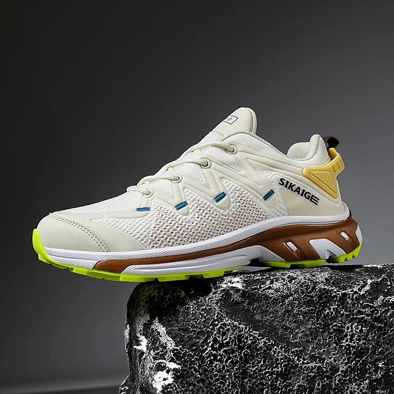 Herrenschuhe Trailrunning-Schuhe Herren Offroad-Sneaker Herren Leichtgewicht Rutschfest Outdoor Bergsteigen Sport Männliches Schuhwerk