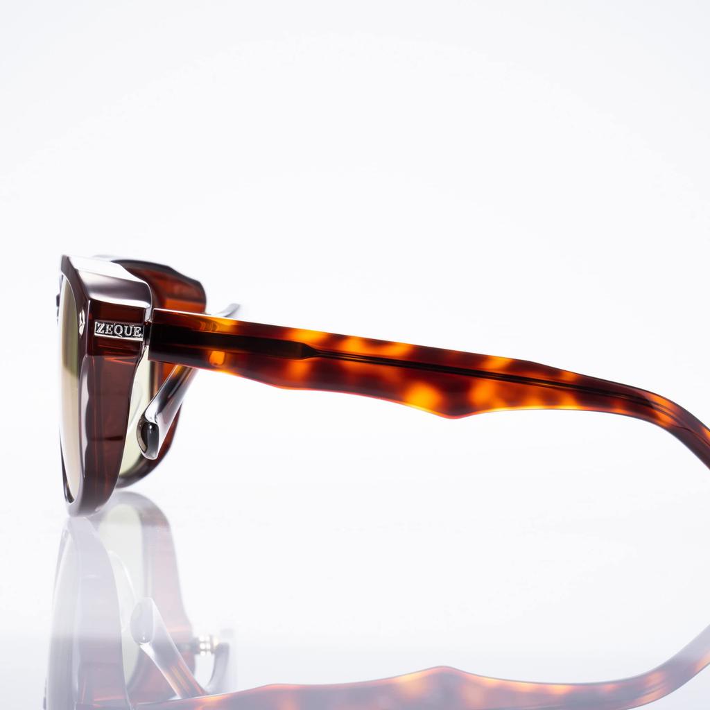 Zeque Polarized Sunglasses Linx Brown Brown Demi LITE SPORTS (Zeku) (Lynx) F-2103 &