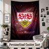 Wandbehang-Wandteppich mit individuellem Namen & Text, VfB Stuttgart FC Dekorativer Wandteppich für Schlafzimmer