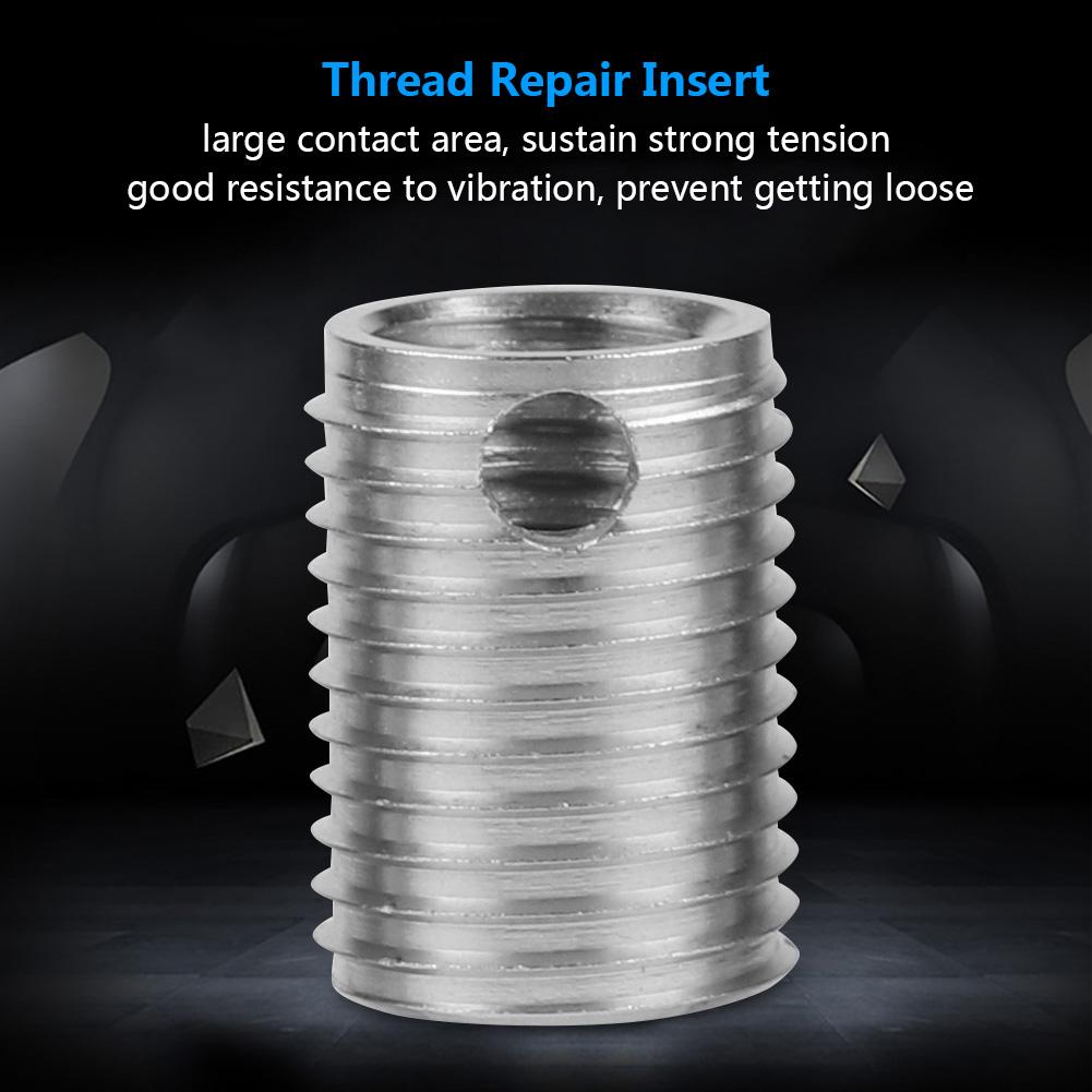 10pcs 308 Type 3 Hole SUS303 Stainless Steel Self Tapping Screw Thread Inserts (#4)