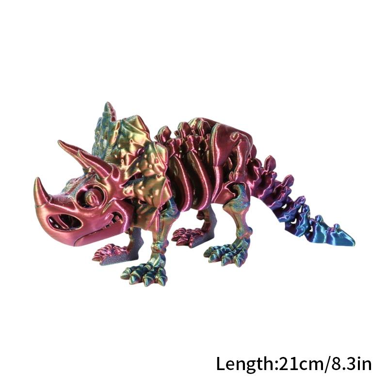3D Printed Chinese Dragon Rotatable Dragons Kid Gifts Realistic Dragon Statue Landscaping Decoration Printed Figures Animals