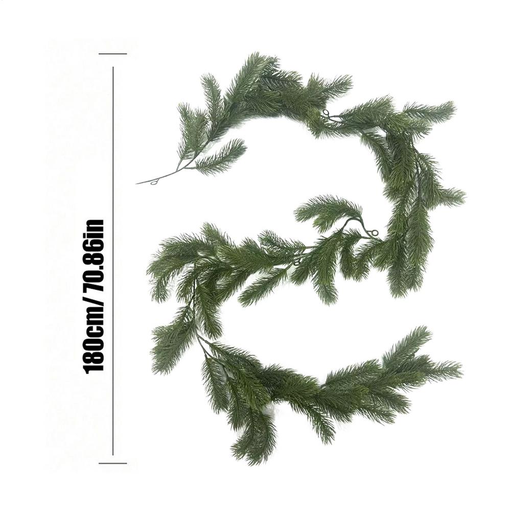 Artificial Norfolk Pine Christmas Wreath Fake Green Garland Front Door Walls Porches Home Decor Xmas Decor Christmas Decor