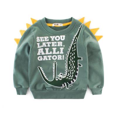 Junge Herbstmode Pullover Ärmel Dinosaurier Kinderkleidung Freizeitkleidung