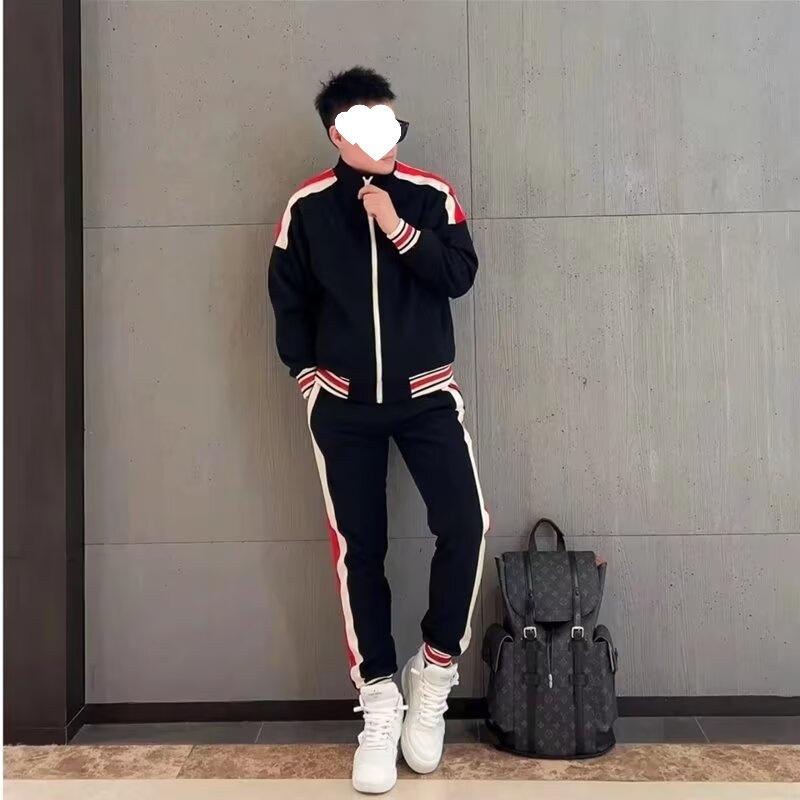 

Унисекс Спортивный костюм на весну/осень: Повседневный топ с длинным рукавом и брюки - В наличии M