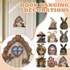 Fairies Door And Window,Elfs Door Fairies Tale Door Home Staircase Bedroom Decoration Garden Decoration Wooden Crafts