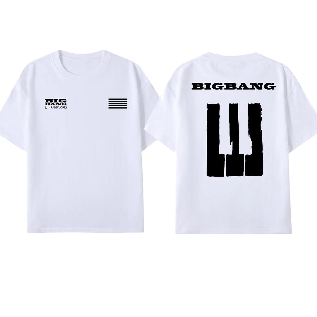 2026 Bigbang 20th Anniversary Concert Tshirt Unisex Unisex Summer 100 Cotton Clothing Oversize Short Sleeved Top Streetwear Unisex