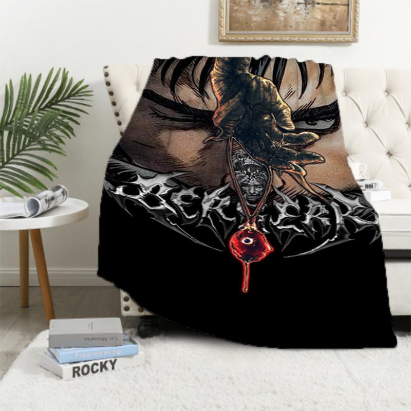 1 pezzo Giappone Anime Berserk Coperta Microfibra Biancheria da Letto Coperta da Campeggio Lusso Soffice Portatile Ufficio Ipoallergenica Flanella