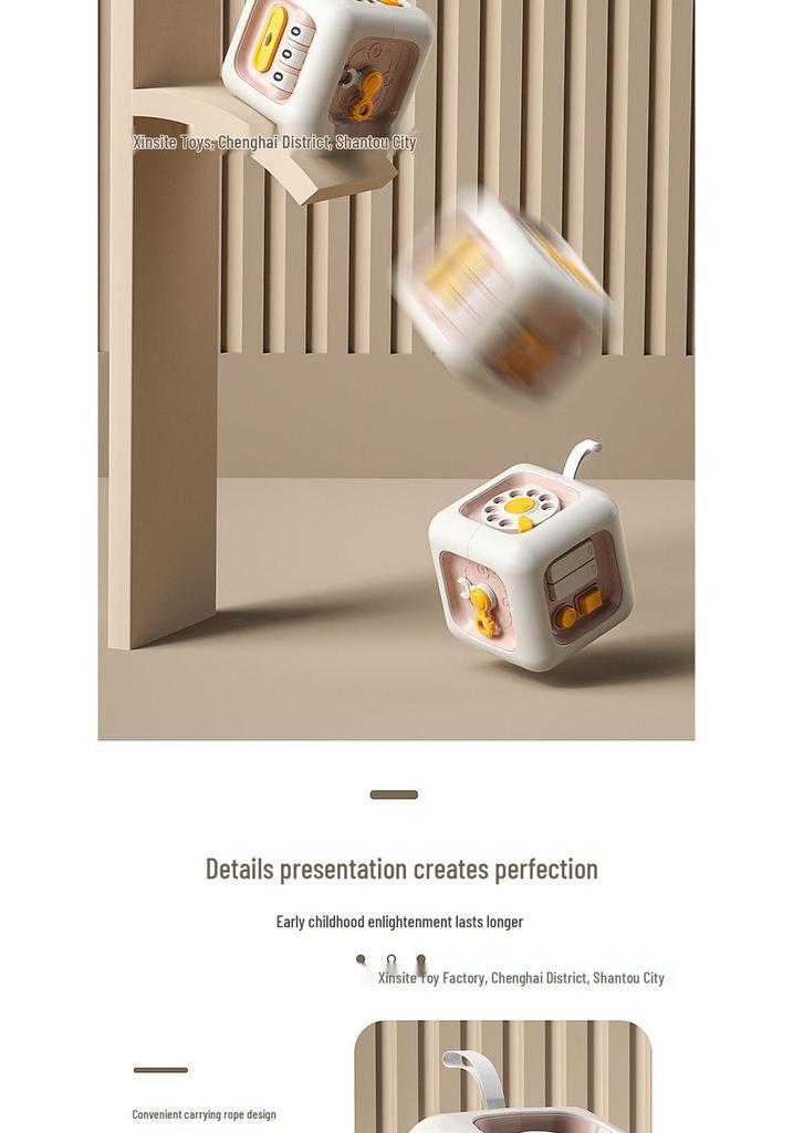 Montessori Magic Cube: Multifunctional Activity Toy for Infants and Toddlers (0-1 Year)