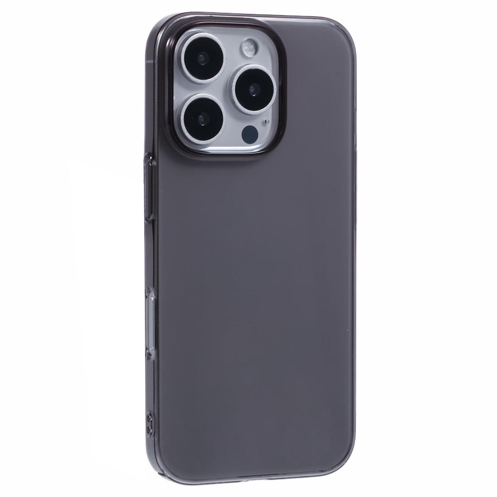 

For iPhone 16 Pro Max Case Slim Anti-Scratch Hard PC Back Protective Cover Transparent Black