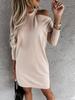Autumn/Winter 2021 Solid Color Off-Shoulder Sexy Dress - In Stock