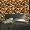 Stained Glass Wallpaper Gold, Orange and Red 50x1000