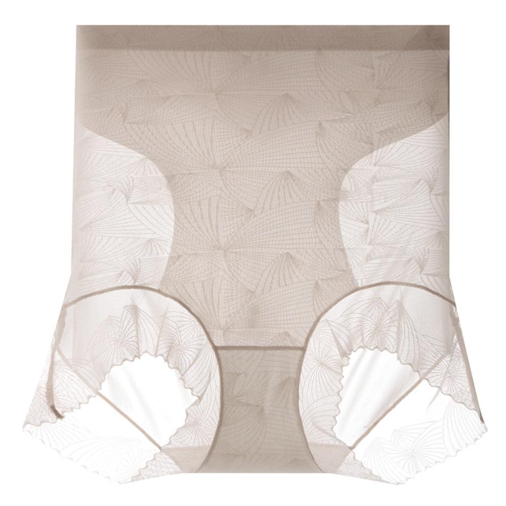 

Боди-шейпер после родов с высокой талией, ледяной шелк, утягивающее белье для живота, эластичные утягивающие трусики, женские XL кофейный